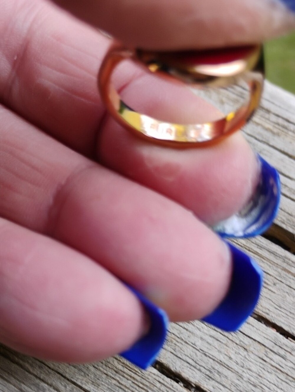 Furla Heart Embellished Enamel Ring with Crystal Accents US Size 6 - Picture 5 of 6